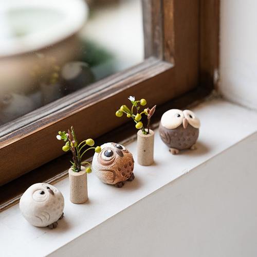 信乐烧粗陶摆件祝福礼物日式