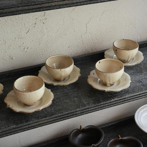 古谷制陶所手作粉引茶杯