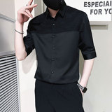 C249-P58控89夏季男时尚短袖衬衫潮流男小伙衬衣白4，男装T恤，电商A346