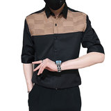 C249-P58控89夏季男时尚短袖衬衫潮流男小伙衬衣白4，男装T恤，电商A346