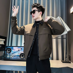 F222-P148 控198 社会小伙立领棉衣外套潮流修身棉服男 军绿1图片