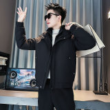 F215-P148控198社会小伙立领棉衣外套潮流修身棉服男咖1，男装棉衣，电商A346