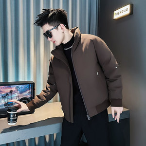 F221-P138 控188 社会小伙立领棉衣外套潮流修身棉服男 黑1图片