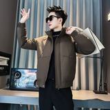 F212-P138控178社会小伙立领棉衣外套潮流修身棉服男卡其1，男装棉衣，电商A346