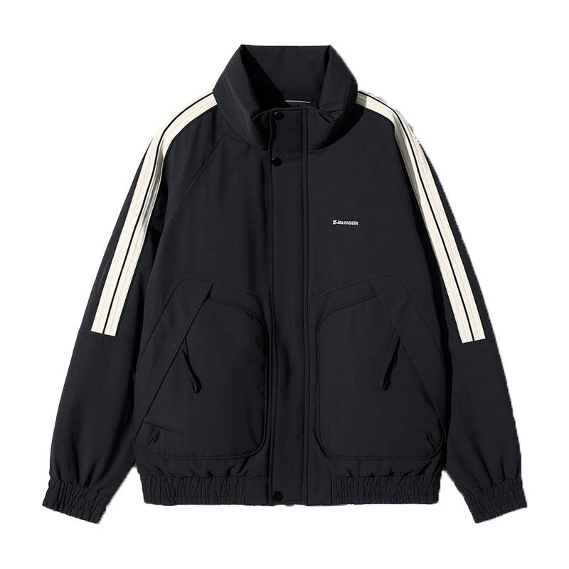 F225-P138控178社会小伙立领棉衣外套潮流修身棉服男黑1,男装棉衣,电商A346