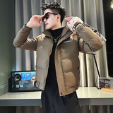 F186-P138控178社会小伙立领棉衣外套潮流修身棉服男黑1，男装棉衣，电商A346