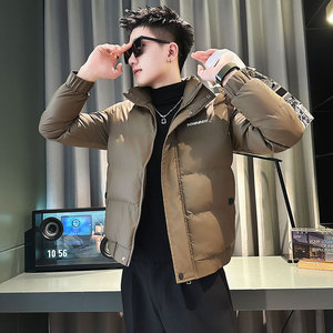 F186-P138 控178 社会小伙立领棉衣外套潮流修身棉服男 黑1图片