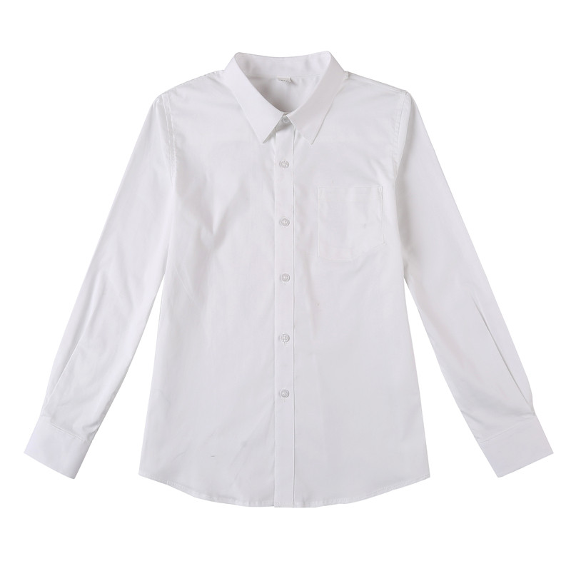 同桌的你校服中小学生班服男中大童长袖白衬衫全棉衬衣