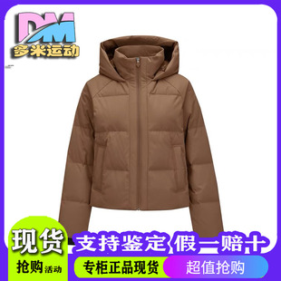休闲梭织短款 Skechers斯凯奇女士秋冬新款 连帽羽绒服外套P424W181