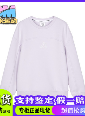 Skechers斯凯奇秋冬季女孩舒适纯色百搭针织套头圆领卫衣P424G007