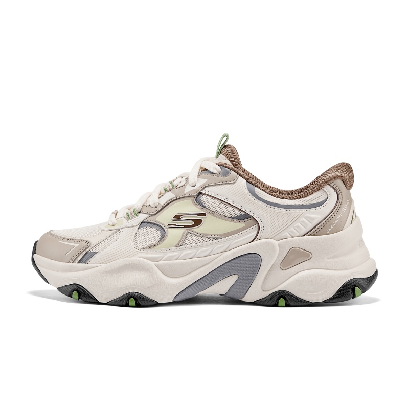 Skechers斯凯奇25新款夏季男士轻质舒适休闲糯米熊老爹鞋232497