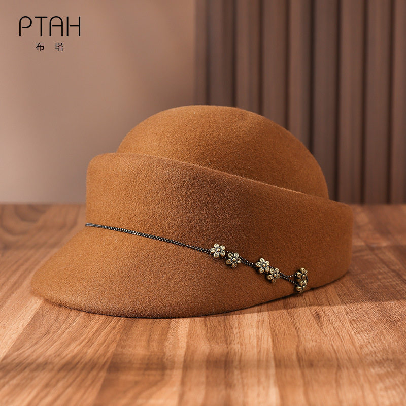 布塔秋冬新款圆顶马术帽女羊毛呢帽英伦时尚百搭鸭舌帽复古小礼帽,服饰配件/皮带/帽子/围巾,帽子,淘宝优惠券,粉丝福利购,淘宝优惠卷