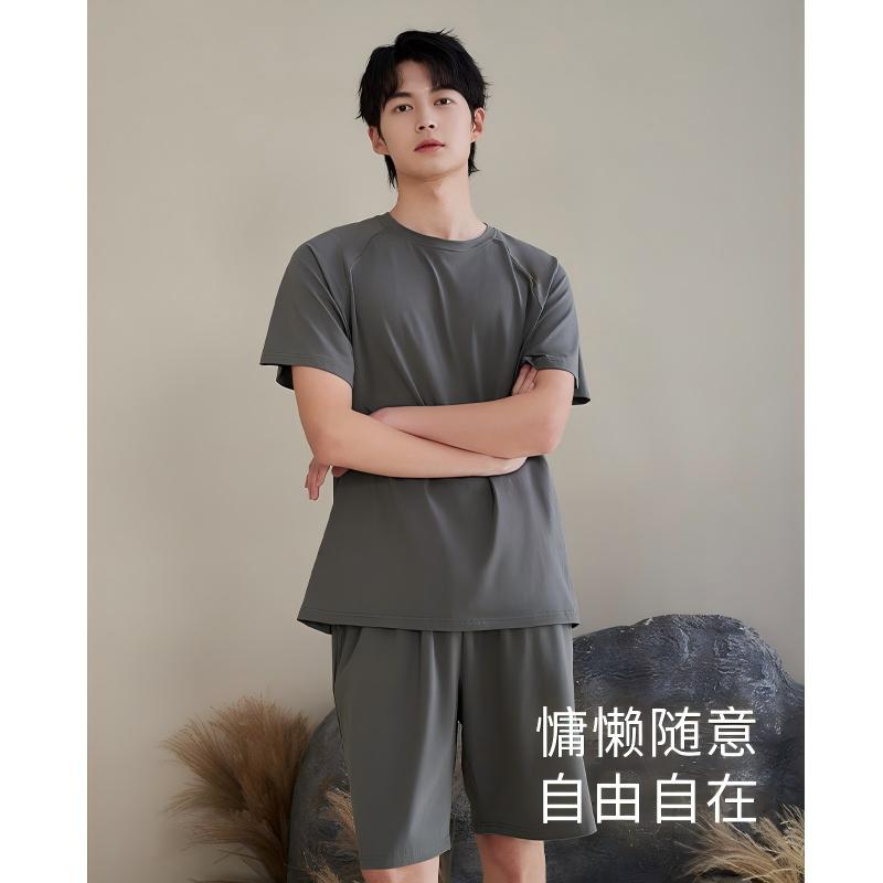 维多利亚男纯棉夏可外穿睡衣套装