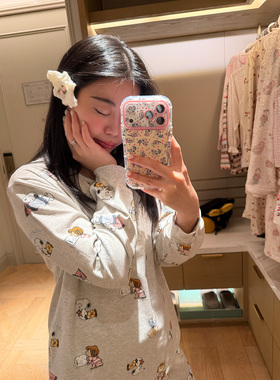 nini自制史努比印花睡衣