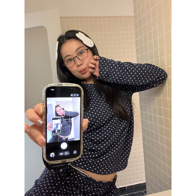 nini自制爱心针织睡衣