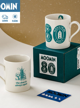 Moomin姆明杯子80周年纪念版日本进口陶瓷马克杯礼盒装伴手礼水杯