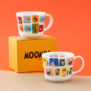姆明Moomin陶瓷卡通迷你马克杯水杯北欧姆明谷咖啡杯杯子早餐杯碟