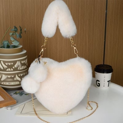 可爱毛绒手提链条小包包女包2025秋冬新款迷你斜挎包女生手机包