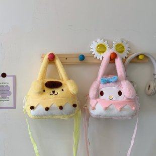 百搭软萌少女斜挎小包包女ins日系可爱卡通毛绒手机包 学生单肩包,箱包皮具/热销女包/男包,小方包,淘宝优惠券,粉丝福利购,淘宝优惠卷