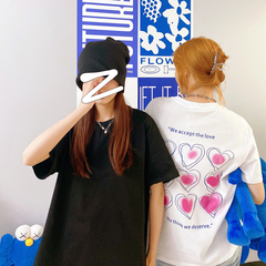 Real shot and real price design sense small crowd loose cotton short sleeve T-shirt women's summer