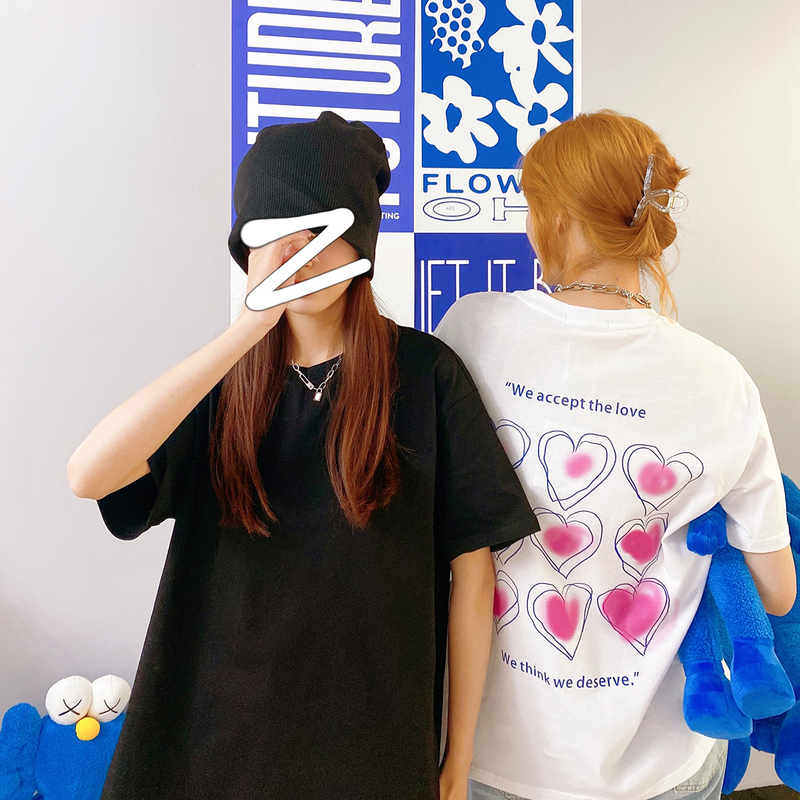 Real shot and real price design sense small crowd loose cotton short sleeve T-shirt women's summer