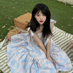 #Real price ᦇ French gentleness first love is super fairy little suspender dress