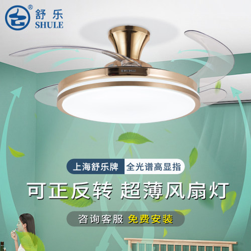 静音超薄装饰吊扇舒乐牌灯扇一体