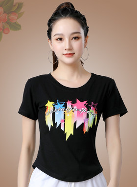 春夏跳操新款棉质短袖运动休闲服