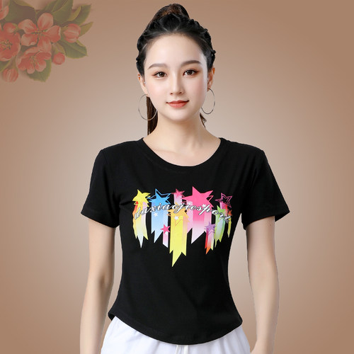 春夏跳操新款棉质短袖运动休闲服