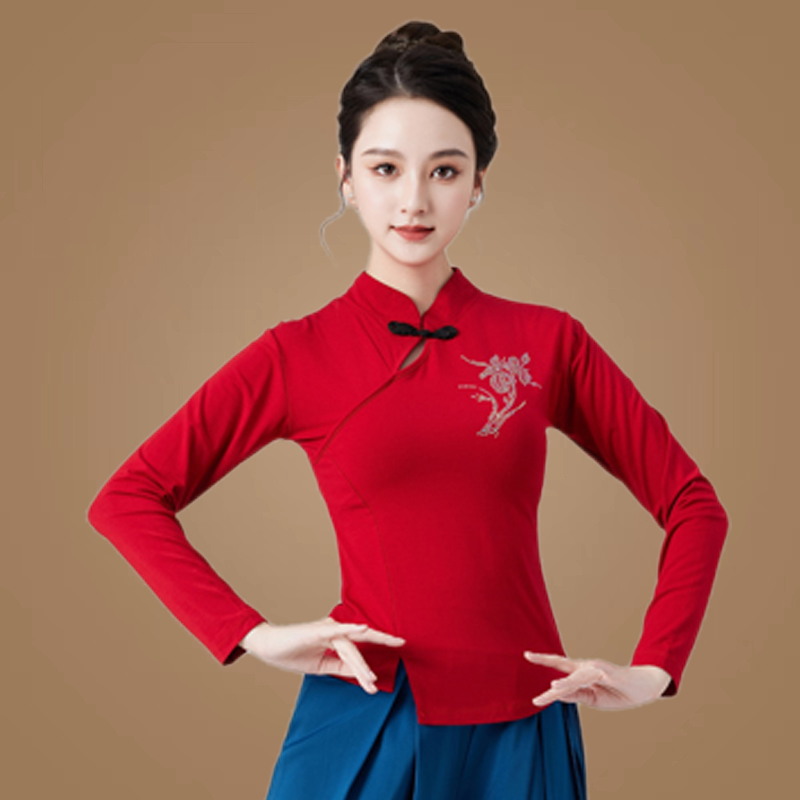 莫代尔舞蹈t恤民族风琵琶衫