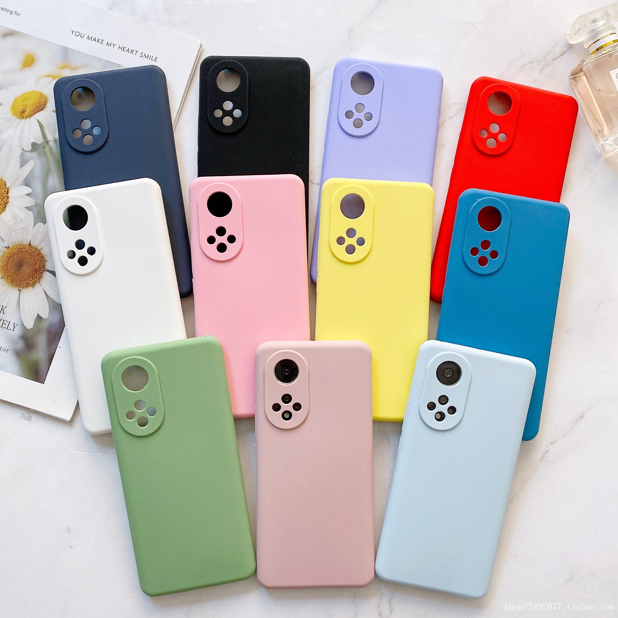 适用华为荣耀50液态硅胶X20全包镜头Nova9Pro精孔摄像头nova8Pro保护套5G版简约honor 50Pro纯色P40PRO+防摔