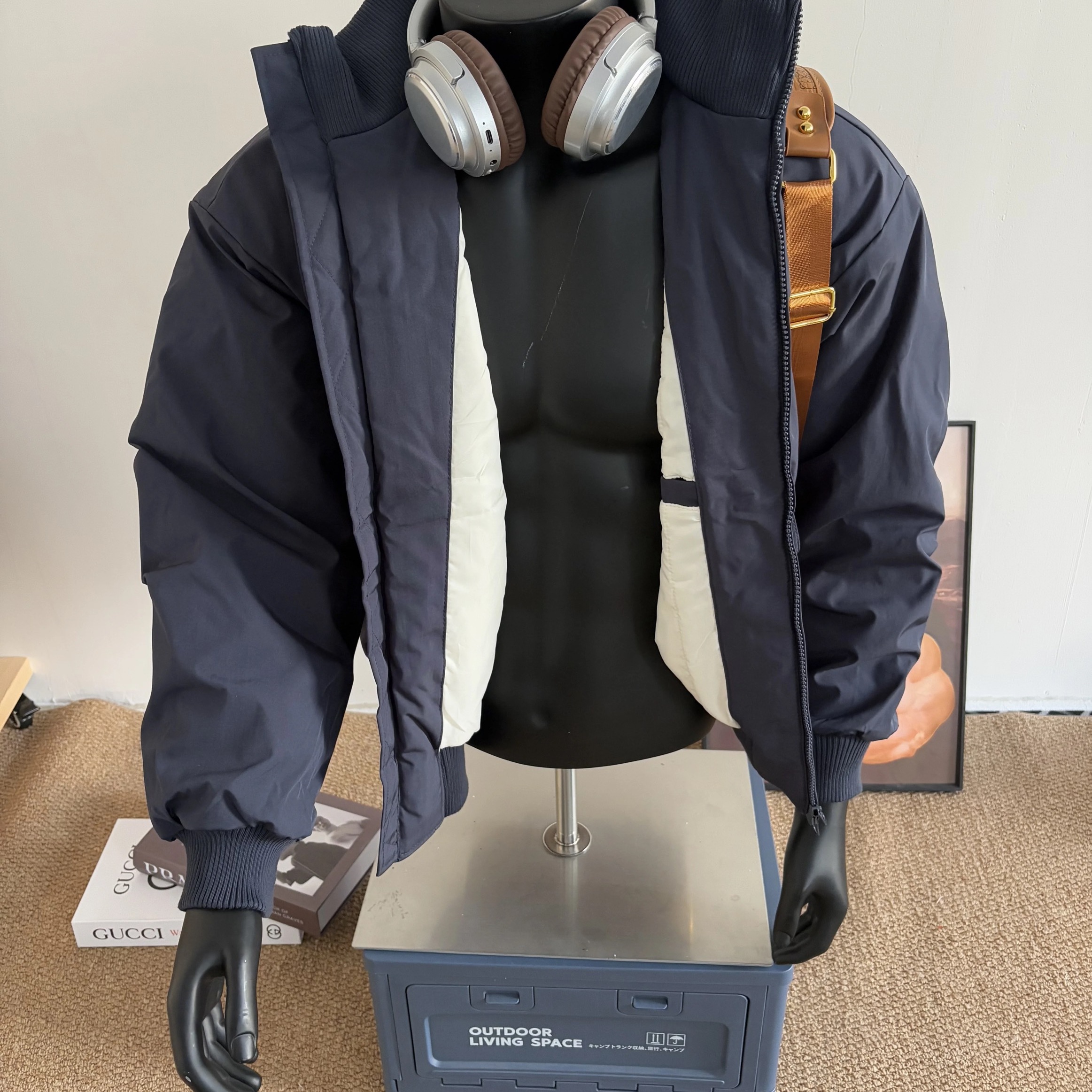 美式bomber飞行员棉衣夹克男款