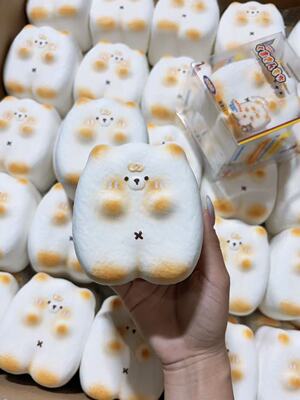 hachimi超湿软慢回弹新款小熊烤年糕解压玩具湿软嫩皮感仿真食玩