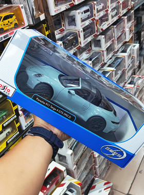 美驰图1:18保时捷911 Targa 4 GTS 超跑仿真合金汽车模型金属车模