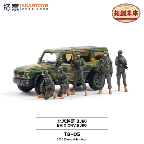 拓意1/64北京BJ80数码迷彩合金车