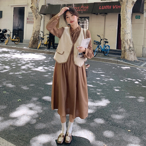 【已出大货】【数据好】小香风马甲连衣裙中长款B66-P160-K228图片