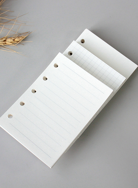 加厚120gM5a8a6a5手帐活页纸横线方格空白替芯内页旅游打卡小本子