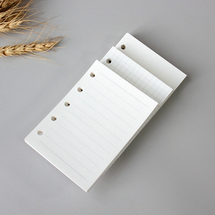 加厚120gM5a8a6a5手帐活页纸横线方格空白替芯内页旅游打卡小本子