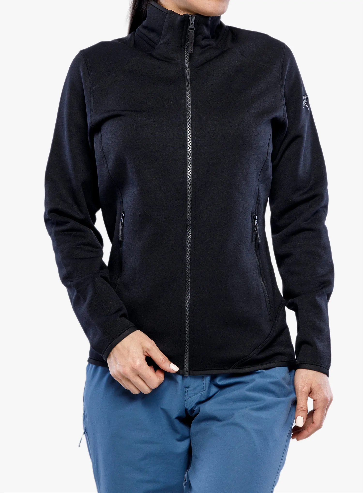 arcteryx始祖鸟女款吸湿排汗耐磨弹力修身抓绒衣 kyanite