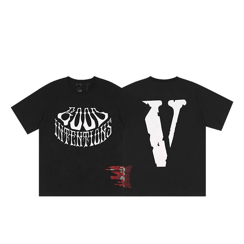 thumbnail for VLONE FOG summer loose T-shirt American high street style couple European and American co-branded limited big V short sleeve men's and women's ins