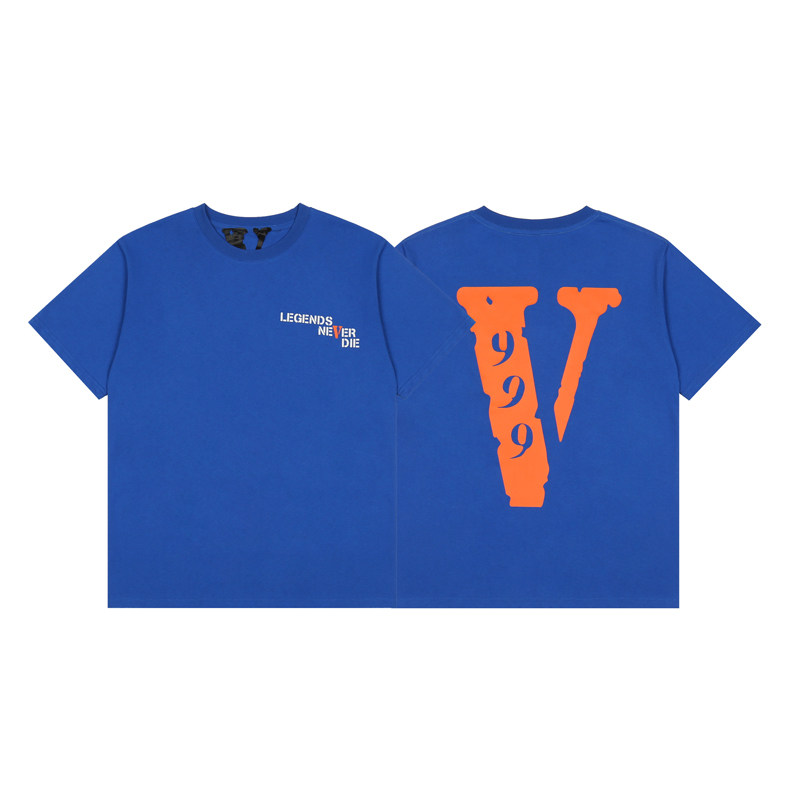 vlone fog x 999 juice wrld联名legends never die橙色v基础tee
