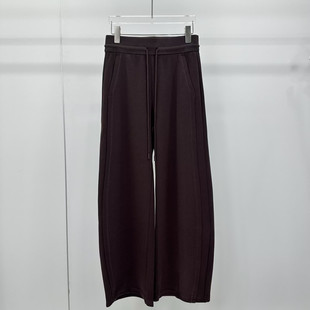 佳禾艾诺丝2026春新松紧腰宽松休闲长裤弯刀裤卫裤女BR311119-789