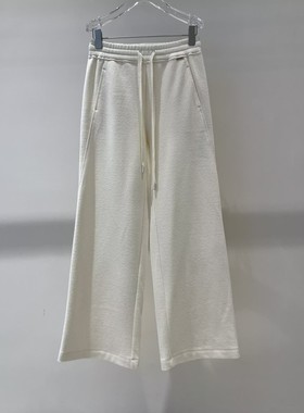 商场同款2025秋冬新款松紧高腰直筒米色休闲裤女卫裤AR314109-889
