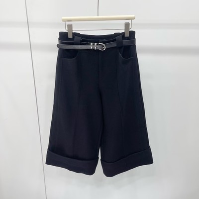 商场同款2025秋装新款毛呢宽松中厚阔腿休闲裤女中裤AR304003