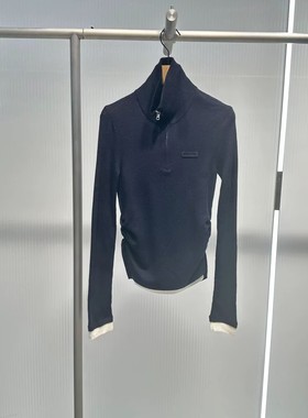 商场同款2025年秋季新甜美修身显瘦假两件针织衫女AR804115A-980