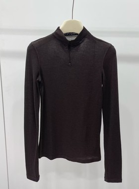 商场同款2025年秋季新简约休闲套头立领打底针织衫女AR604109-689