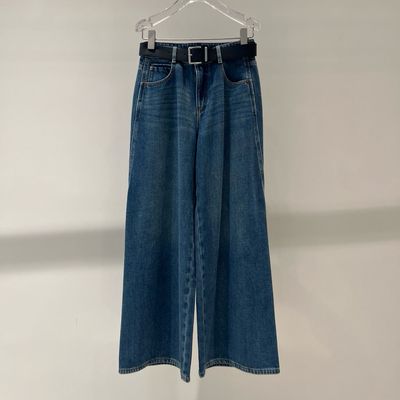 商场同款2025年秋季新款时尚蓝色高腰牛仔裤女直筒裤AR324019-889