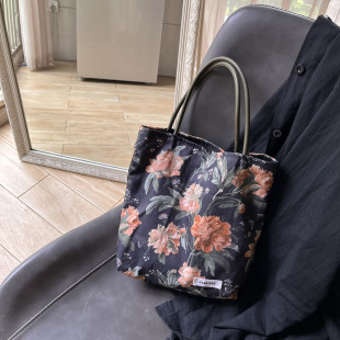 GGSG手提棉麻布包国风小众复古美拉德系小号托特包布袋子妈咪包女