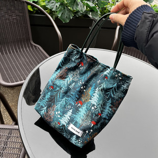 BAG手提小号托特包原创小众手提棉麻印花布包布袋子环保手拎 GGSG
