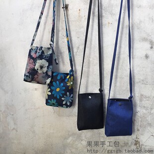 牛仔手机包单肩斜挎小号手机袋原创自制学院斜挎小布包女春夏新品
